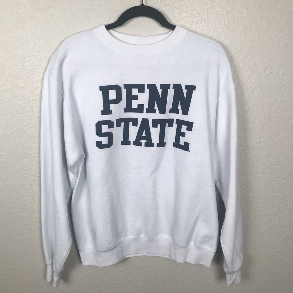Champion White Sweatshirt with Navy Print